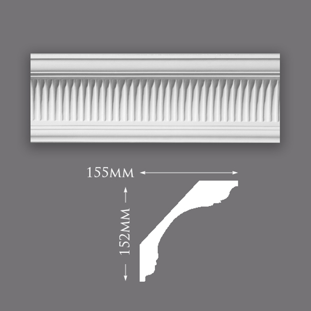Picture of Large Ribbed Cove Plaster Cornice