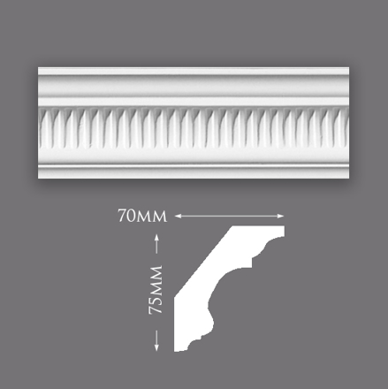 Picture of Small Ribbed Cove Plaster Cornice