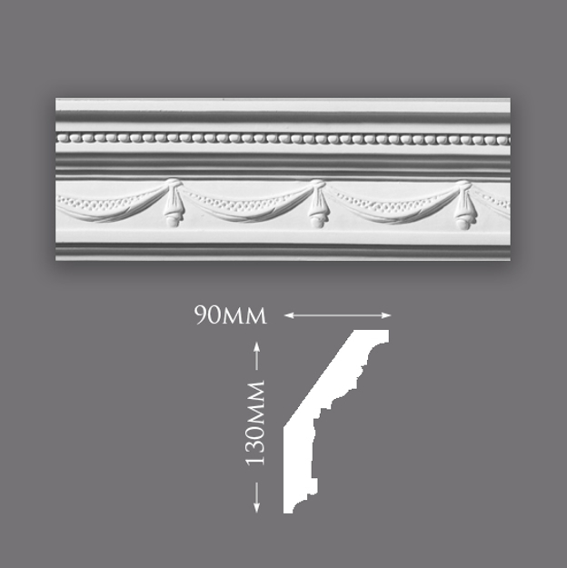 Picture of Large Drape & Ball Plaster Cornice