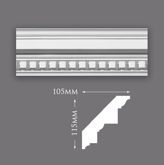 Picture of Small Classical Dentil Plaster Cornice