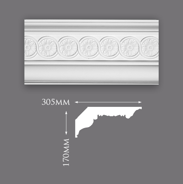 Picture of Beaumont Patterned Plaster Cornice