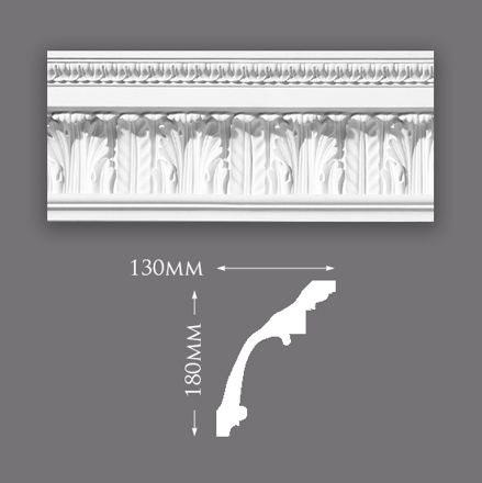 Waterleaf and Scroll Cornice