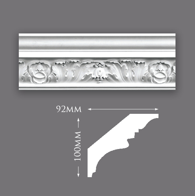 Honeysuckle & Braid Plaster Cornice