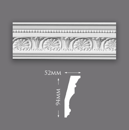 Leaf & Honeysuckle Plaster Cornice