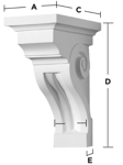 corbel dimensions