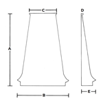 Cadiz Plaster Fire Surround Canopy Measurements Guide