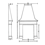 Aragon Fire Surround Measurements