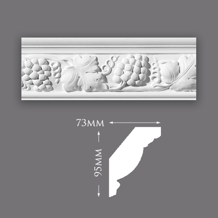 Small Grape Vine Plaster Cornice