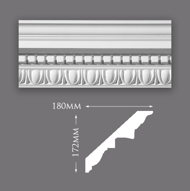 Classical Dentil With Egg & Dart Plaster Cornice