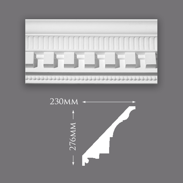  Rib & Dentil Plaster Cornice