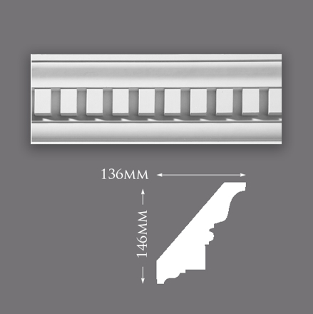 Picture of Sample - Classical Dentil Plaster Cornice