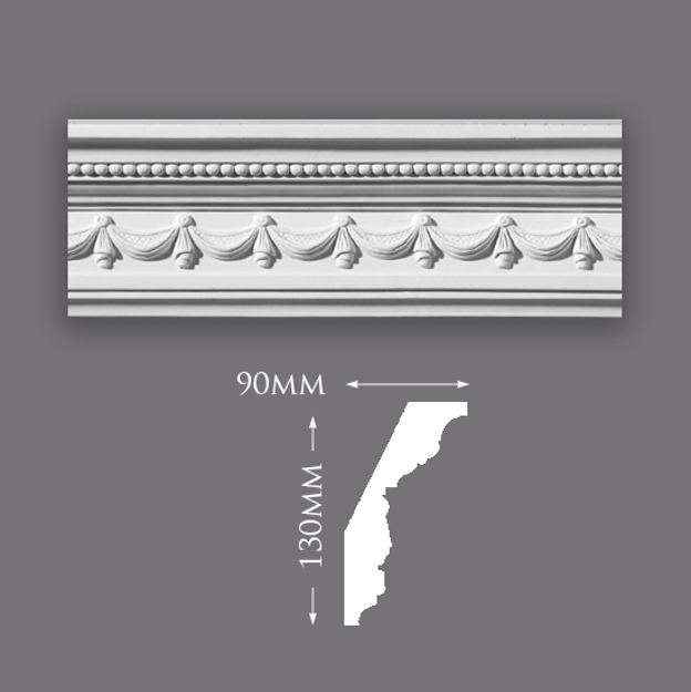 Drape & Ball Plaster Cornice