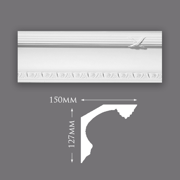 Georgian Cross Reed with Egg & Dart Cornice