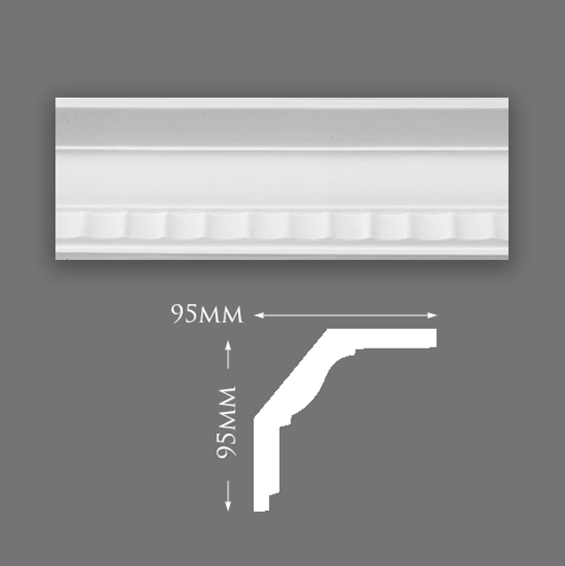 Picture of Sample - Large Fluted Cove Plaster Cornice