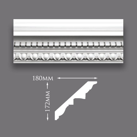 Classical Dentil With Egg & Dart Plaster Cornice